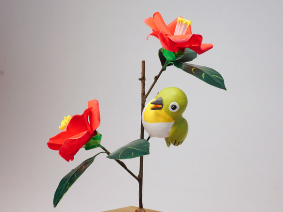 椿とメジロさんの振り子の玩具 その他置物 戯れ工作室 通販 15540334