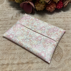 ♢リバティポケットティッシュケース♢アーカイブ・ギンガム（パープル