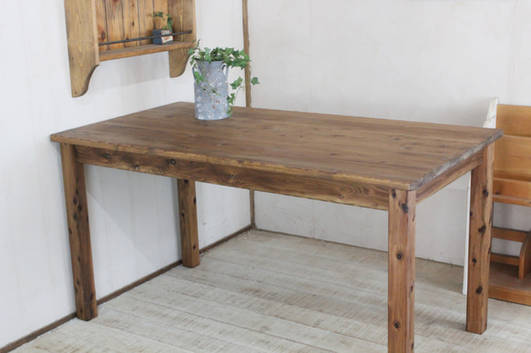 アンティーク風　ダイニングテーブル　カフェテーブル　140 