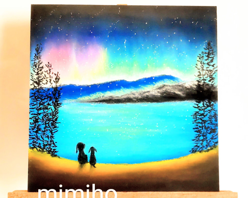 光！【パステル画　原画】 龍神 パステルアート 原画 『わたしのヒカリ』 龍神様が導く