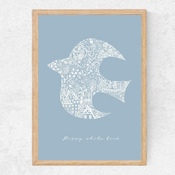 白い鳥✴︎ 北欧インテリアポスター◻︎ イラスト N.ecru-beige 通販