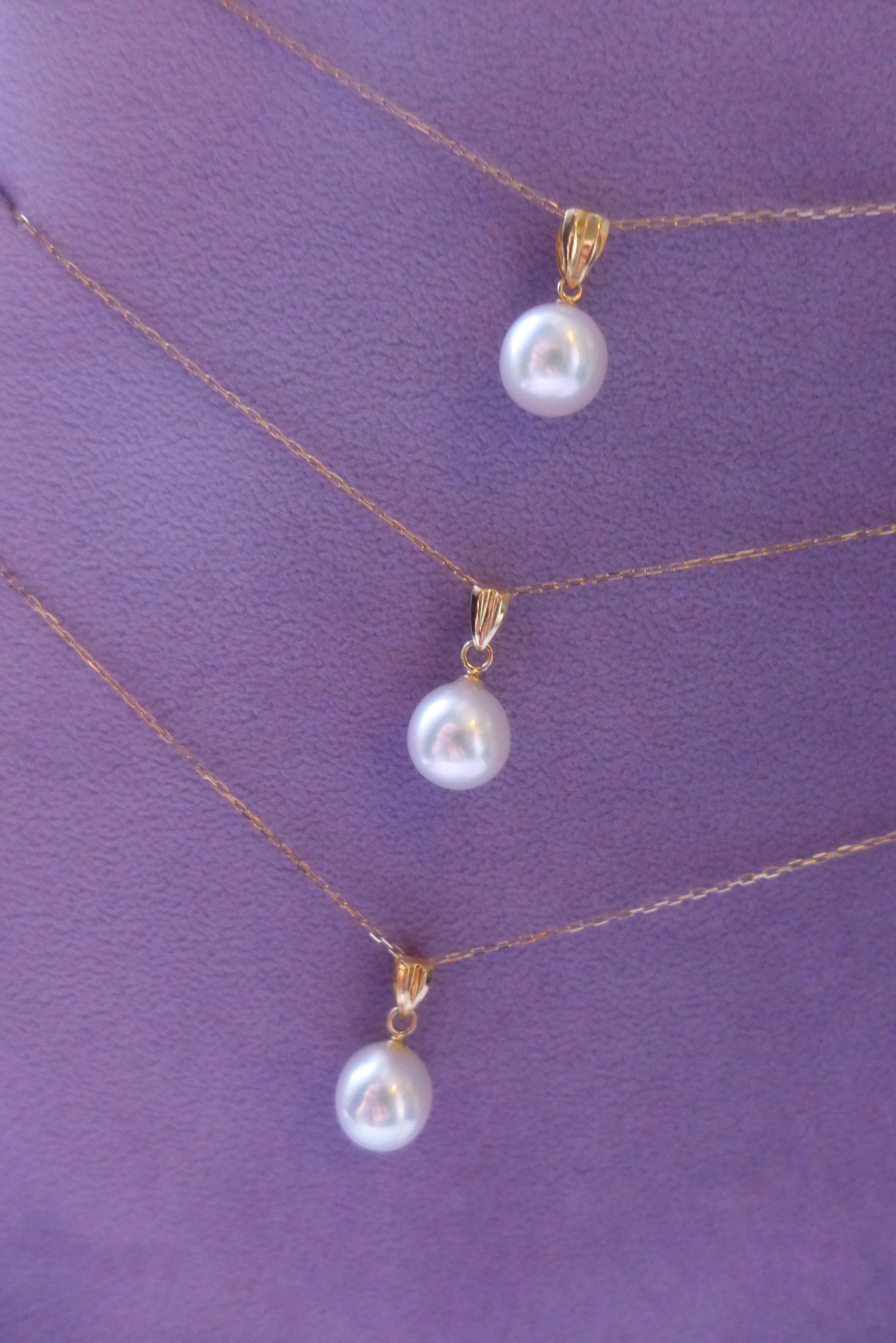 18K ゴールド 天然無調色日本産アコヤ真珠ネックレス