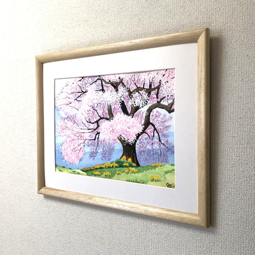 桜」透明水彩画 原画 風景画 額縁付 F4サイズ 絵画 Oni 通販 桜」透明水彩画 原画 風景画 額縁付 F4サイズ 絵画 Oni 通販
