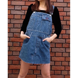 USED REMAKE DENIM OVERALL DRESS（古着リメイク） 1枚目の画像