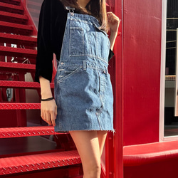 USED REMAKE DENIM OVERALL DRESS（古着リメイク） 5枚目の画像