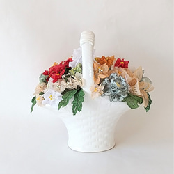 レ－スの花の花籠 2枚目の画像