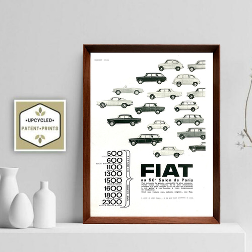 FIAT フィアット 1960年代 フランス ヴィンテージ 雑誌 広告 額
