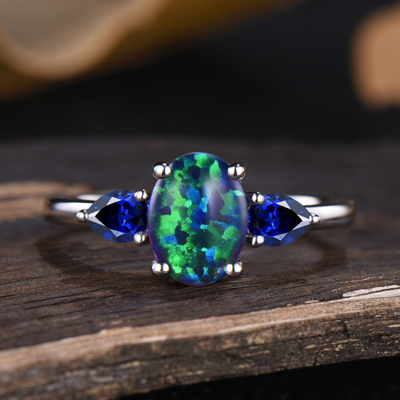 Pahi☆ブラックオパール リング ジュエリー MHT インドジュエリー