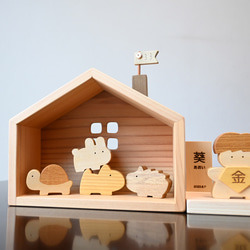 金太郎とクマのお家｜初節句に日本の木材で作るかわいい五月人形 3枚目の画像