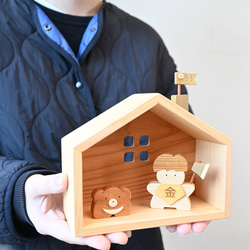金太郎とクマのお家｜初節句に日本の木材で作るかわいい五月人形 5枚目の画像