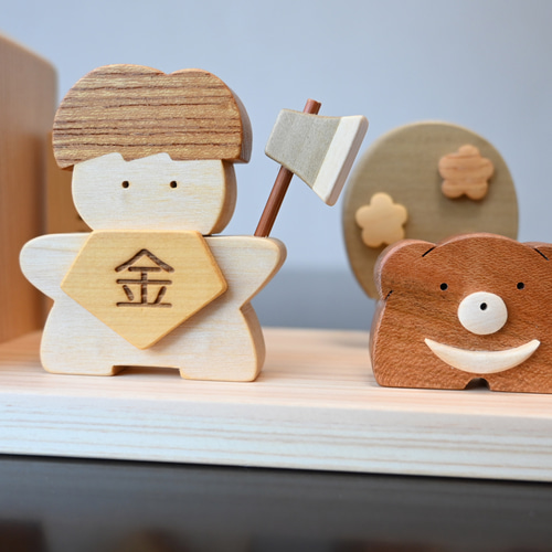 金太郎とクマのお家｜初節句に日本の木材で作るかわいい五月人形