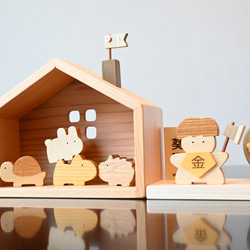 金太郎とクマのお家｜初節句に日本の木材で作るかわいい五月人形 2枚目の画像