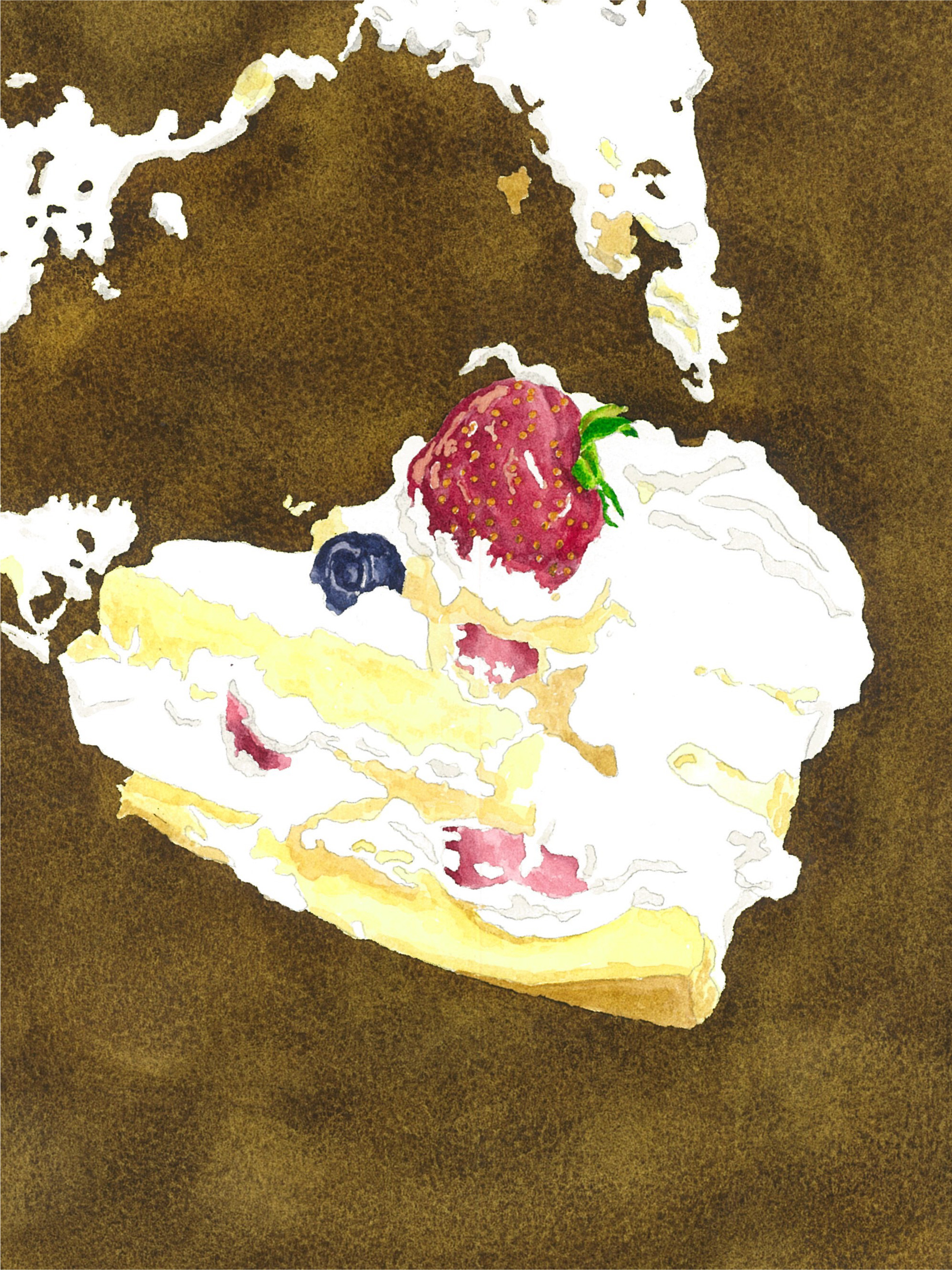 ショートケーキ 【原画】 絵画 三井 伊織 通販 15541988｜Creema