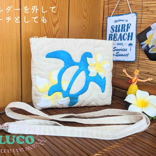 ハワイアンキルト☆サコッシュ☆ ホヌ・プルメリア サコッシュ LULUCO 通販｜Creema(クリーマ) 15542078