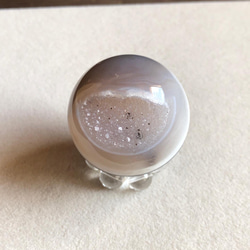 トレジャー瑪瑙 ドゥルージーアゲート ジオード 36ミリ玉 ブラジル産