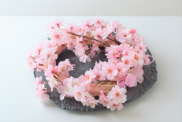 満開の桜のリース 3枚目の画像