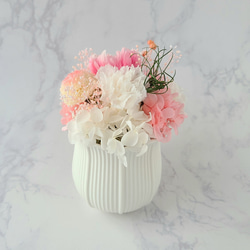 【2色から選べる】コロンとかわいいプリザーブドフラワー仏花　和風アレンジ 8枚目の画像