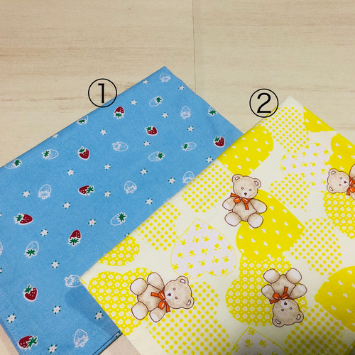 REN☽様確認用いちご白地ランチョンマット40×50 給食袋道具袋