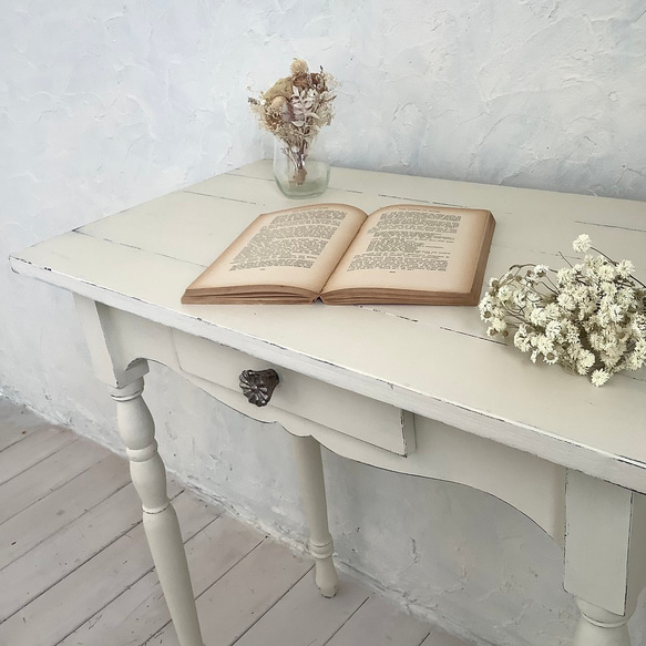 【受注制作】コンソールテーブル・飾り棚・デスク・机・テーブル・フレンチシャビー・フレンチカントリー(#102) コンソールテーブル