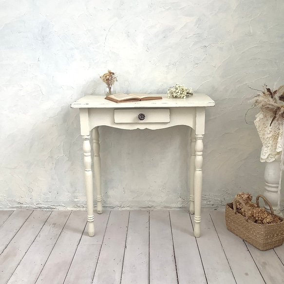 【受注制作】コンソールテーブル・飾り棚・デスク・机・テーブル・フレンチシャビー・フレンチカントリー(#102) コンソールテーブル