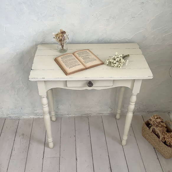 【受注制作】コンソールテーブル・飾り棚・デスク・机・テーブル・フレンチシャビー・フレンチカントリー(#102) コンソールテーブル