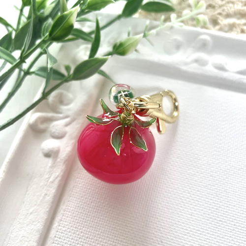 ハンドメイ お野菜 トマト マグネット キーホルダー マスコット