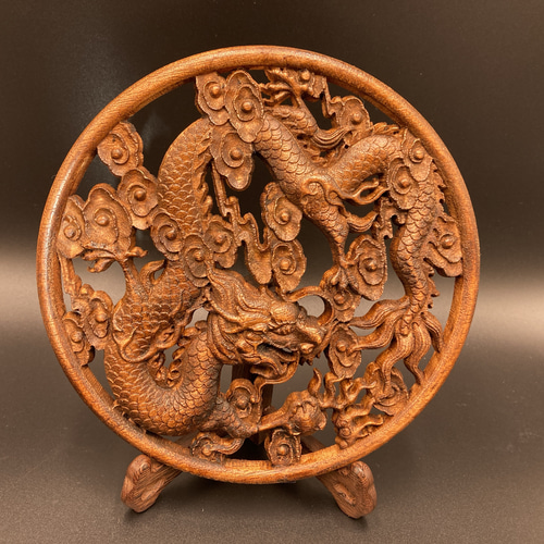 アンティク アジアン手彫り屏風工芸品 アンティク アジアン手彫り屏風工芸品