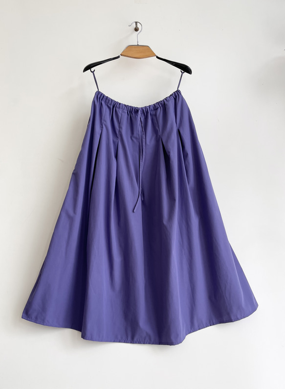 ロングプリーツスカート♪cotton polyester * Lavender 5枚目の画像