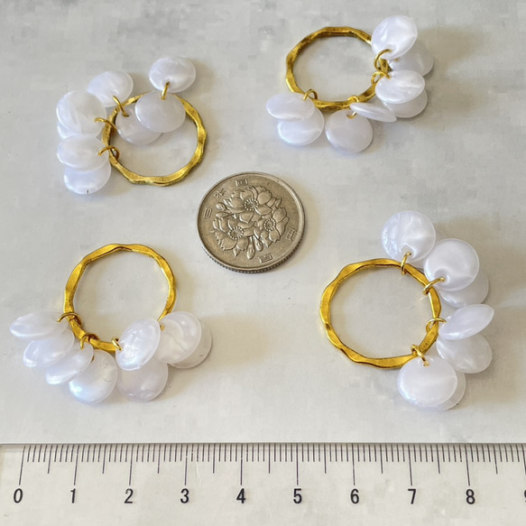 ４pcs★charm・pearly wave ring（リングチャーム） 5枚目の画像