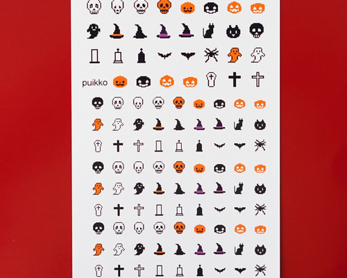 ネイルシール ドット絵・ハロウィン ネイルシール puikko 通販