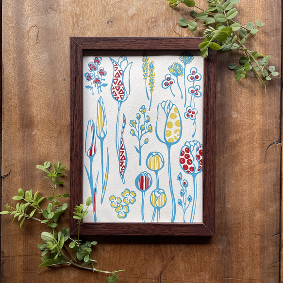 【手刷：季節のポスターカレンダー】いろとりどりの世界（2023年3月） 1枚目の画像