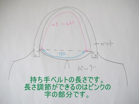 北欧風花びら模様のすっきりグラニーバッグラウンドトートバッグ　 8枚目の画像