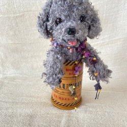 トイプードル シルバー 羊毛フェルト 羊毛犬 羊毛フェルト