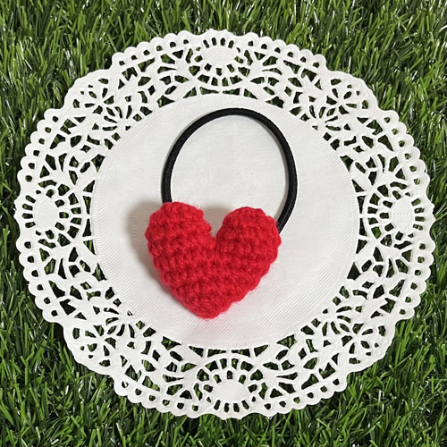 Heartシリーズ♡ベビーヘアクリップ　ヘアゴム　ハンドメイド商品 Heartシリーズ♡ベビーヘアクリップヘアゴムハンドメイド商品
