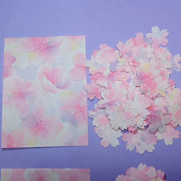 クラフトパンチ　桜　４柄　２２０枚　シールタイプ 5枚目の画像