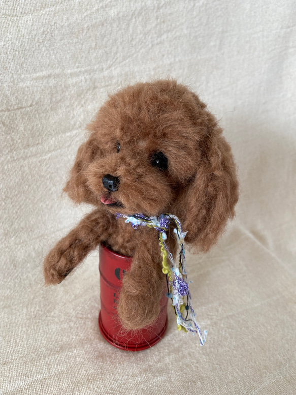 トイプードル　羊毛フェルト　羊毛　愛犬　プレゼント 4枚目の画像