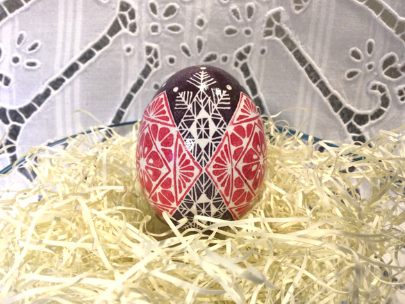 イースターエッグ(PYSANKY)  本物の卵です(๑˃̵ᴗ˂̵) 2枚目の画像