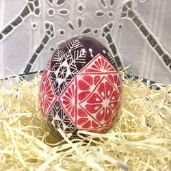 イースターエッグ(PYSANKY)  本物の卵です(๑˃̵ᴗ˂̵) 3枚目の画像