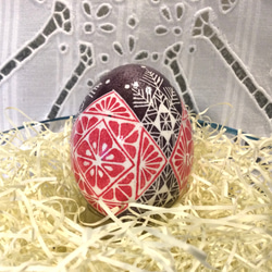 イースターエッグ(PYSANKY)  本物の卵です(๑˃̵ᴗ˂̵) 4枚目の画像