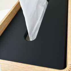 KATOMOKU 紙巾盒 2 雙面 km-122WB 桐木白/黑 第7張的照片
