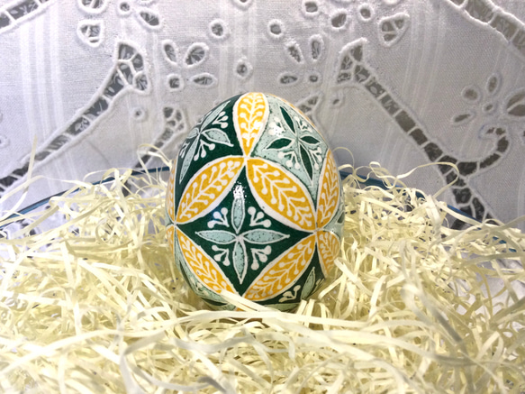 イースターエッグ(PYSANKY)  本物の卵です(๑˃̵ᴗ˂̵) 3枚目の画像