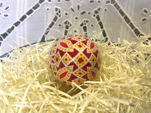 イースターエッグ(PYSANKY)  本物の卵です(๑˃̵ᴗ˂̵) 5枚目の画像