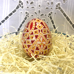イースターエッグ(PYSANKY)  本物の卵です(๑˃̵ᴗ˂̵) 2枚目の画像