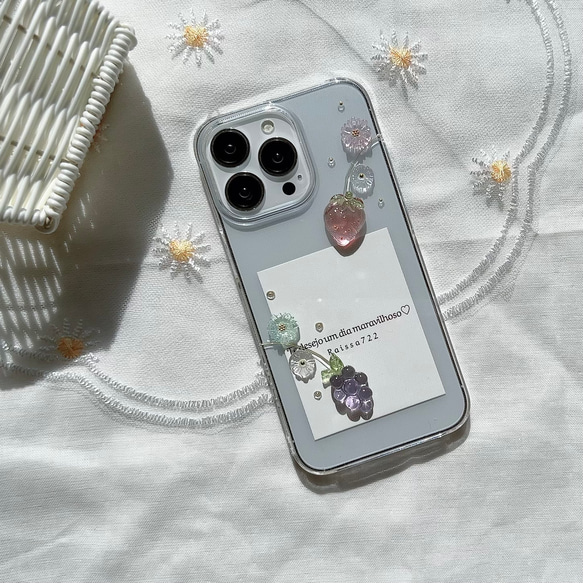 いちご×ぶどうケース クリアケース iPhone全機種対応 iPhoneケース