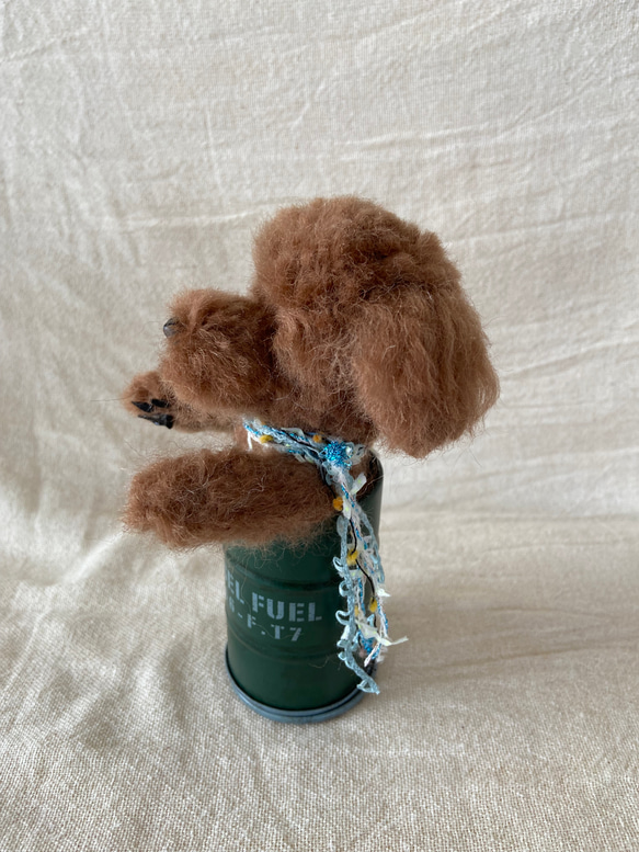 トイプードル　羊毛　羊毛フェルト　羊毛犬　プレゼント 9枚目の画像