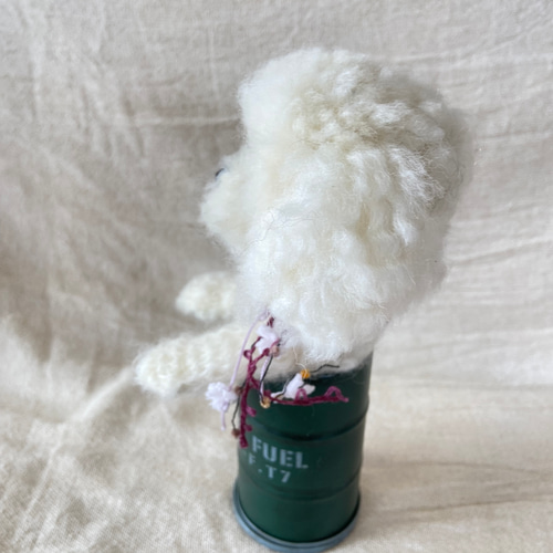 トイプードル 白 羊毛 羊毛フェルト 羊毛犬 プレゼント 羊毛 トイプードル 白 羊毛 羊毛フェルト 羊毛犬 プレゼント 羊毛
