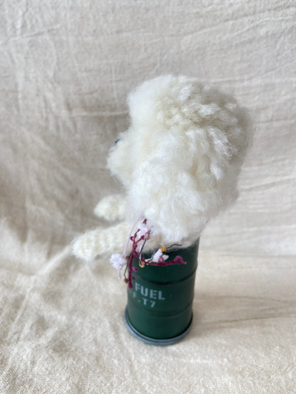 トイプードル　白　羊毛　羊毛フェルト　羊毛犬　プレゼント 7枚目の画像