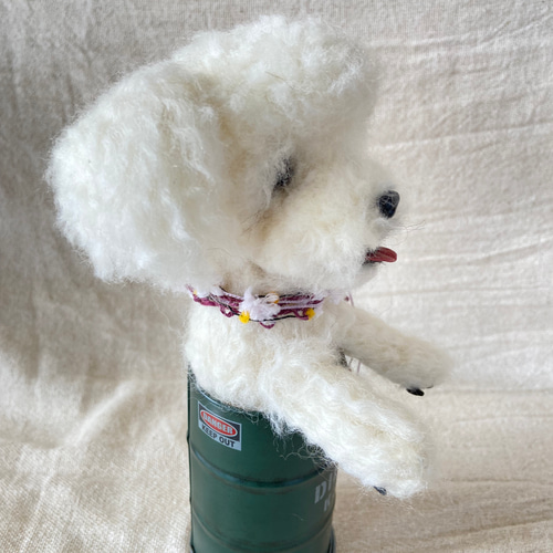 トイプードル 白 羊毛 羊毛フェルト 羊毛犬 プレゼント 羊毛 トイプードル 白 羊毛 羊毛フェルト 羊毛犬 プレゼント 羊毛