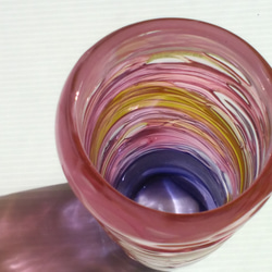 まぼろわ　/　吹きガラス　/　ガラスの花瓶　/　レッド系　 3枚目の画像