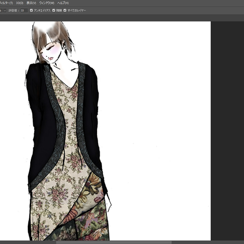 1点もの・デザイン画付き】イタリア製ウール生地カーディガン（KOJI  